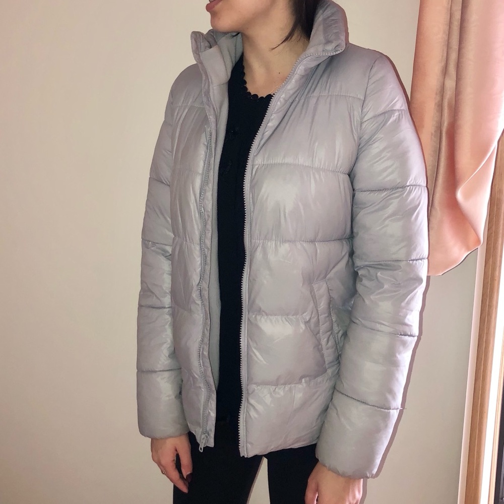 Powder blue puffer jacket - Picture 3 of 6
